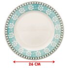 Pratos Raso Jantar Donna Bosque Oxford Jogo Kit 4pçs De 26cm