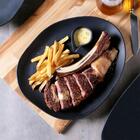 Pratos Rasos De Cerâmica Stoneware Orgânico Oval Matte Preto