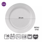 Pratos Rasos Duralex Opaline Menu 24cm 24 Unidades - Nadir 57