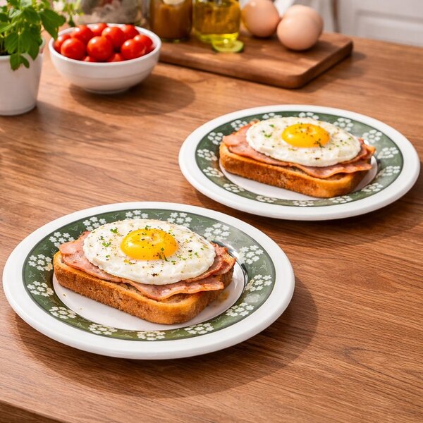 Pratos Sobremesa Lanche Oxford Donna Bosque Jogo 12pçs 18cm