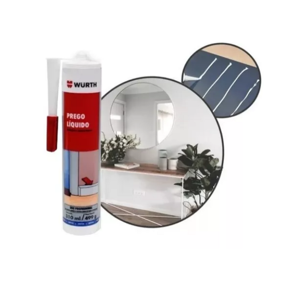 Prego Liquido Cola Plástico Vidro Madeira Granito Taco 310ml