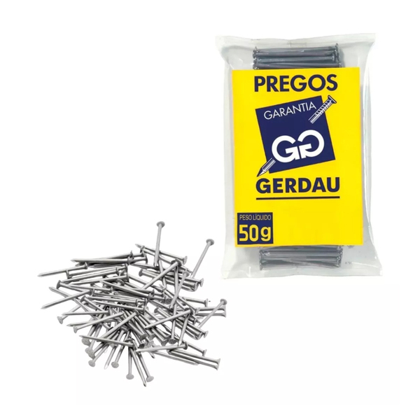 Prego Polido Com Cabeça 17x21 3mm X 48,3mm 50g Gerdau