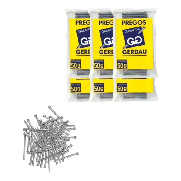 Prego Polido Sem Cabeça 12x12 1,8mm X 27,6mm 300g Gerdau