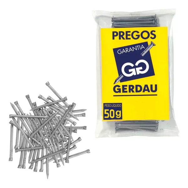 Prego Polido Sem Cabeça 12x12 1,8mm X 27,6mm 50g Gerdau