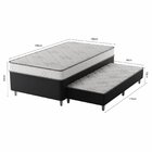 Premier Cama Box Unibox Com Cama Aux 1,08x1,98x0,63 Preto/cin