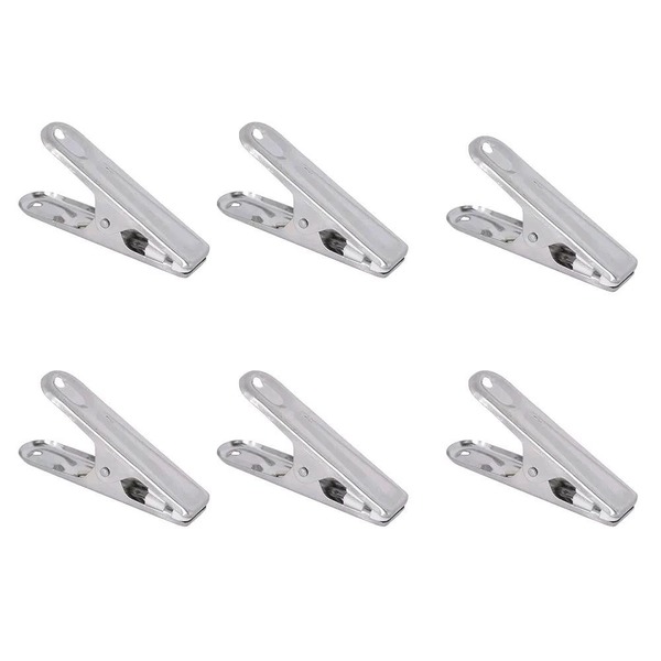 Prendedor De Embalagem Com 06 Peças Em Inox