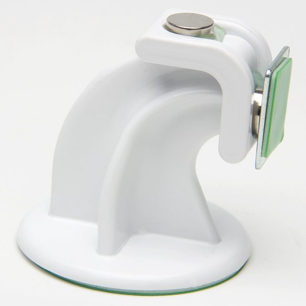 Prendedor Fixador e Trava Porta Magnético Autoadesivo Branco