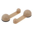 Prendedor para Porta Autoadesivo Giro Plástico Marrom 2 Peças