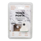 Prendedor para Porta Magnético Adesivo ABS Branco 1 peça