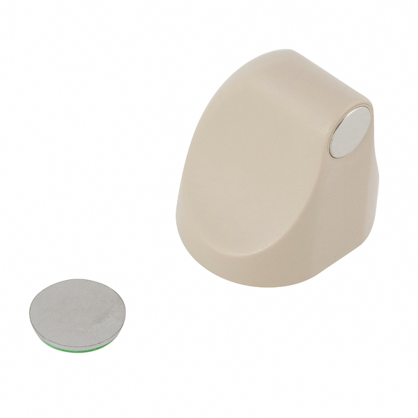 Prendedor para Porta Magnético Adesivo ABS Marrom Claro 1 peça