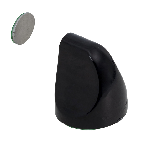 Prendedor para Porta Magnético Adesivo ABS Preto Brilho 1 peça