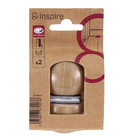 Prendedor para Porta Magnético Autoadesivo Aço Carvalho 2 Peças Inspire