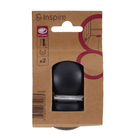 Prendedor para Porta Magnético Autoadesivo Aço Preto 2 Peças Inspire