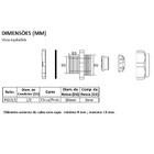 Prensa Cabo Nylon Pg13.5 Preto 10 Peças