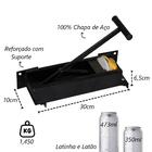 Prensador Amassador De Latas E Suporte Chapa De Aço 30x10cm