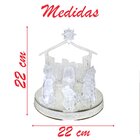 Presépio Baby Sagrada Família Musical Acrílico Com Led 22cm