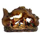 Presépio Iluminado Kamen Em Resina 3aa 34,5 X 13 X 22cm Decor