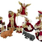 Presépio Imagens Em Resina Nascimento De Cristo 9 Peças