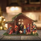 Presépio Resina Premium Manjedoura 30cm 9 Figuras - Master C