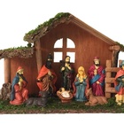 Presépio Resina Premium Manjedoura 30cm 9 Figuras - Master C