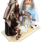 Presépio Sagrada Família Base Artesanal De Chão E Mesa 42cm
