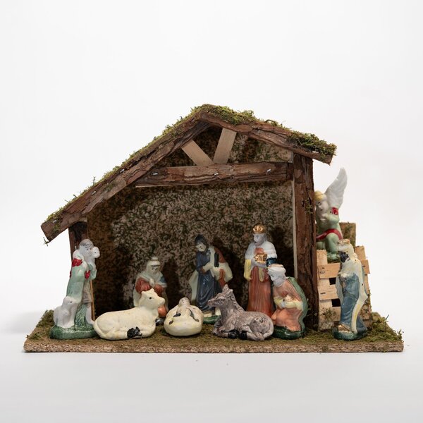 Presépio Sagrada Família Natal Estátuas Porcelana Jesus 31cm