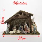 Presépio Sagrada Família Natal Estátuas Porcelana Jesus 31cm