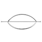 Presilha Oval Lisa Gde Cromado