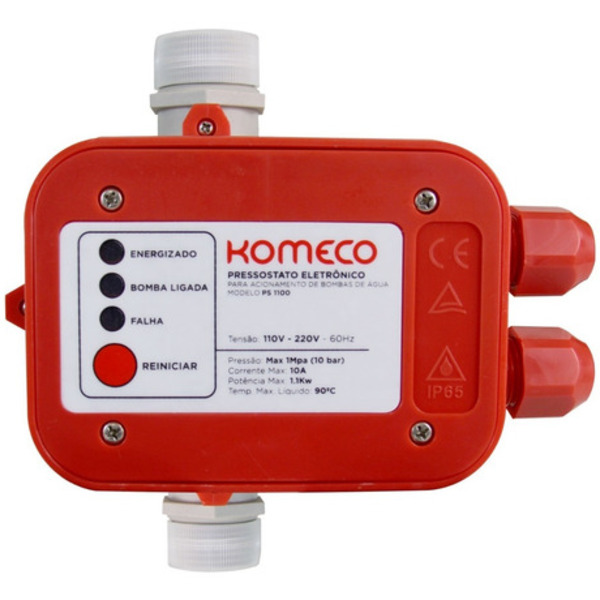 Pressostato Eletrônico Komeco PS1100 Para Bomba Água Fria e Q
