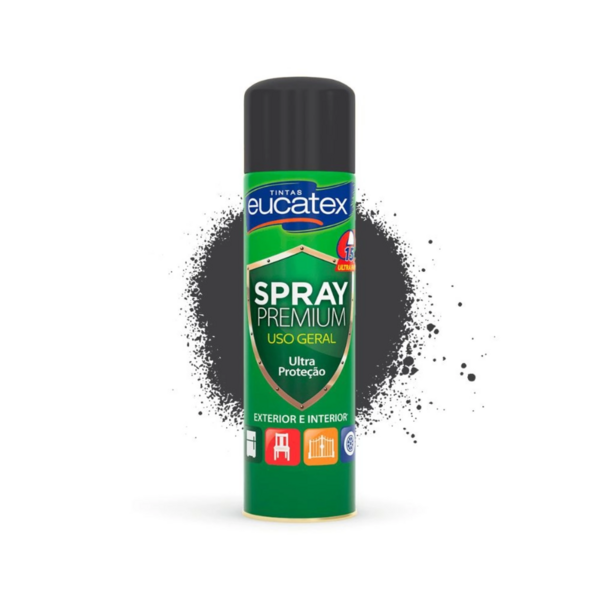 Preto Brilhante - Euc Spray Multi Uso Preto Brilhante - Tubo