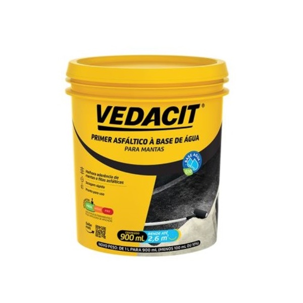 Primer Para Manta Asfaltica Base Água 900ml Vedacit - Unico