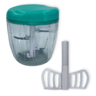 Processador Alimento Manual 5 Lâminas Inox 900ml 2 Em 1 G