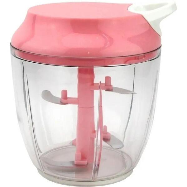 Processador De Alimentos Manual Mixer Rosa 5 Lâminas Clink