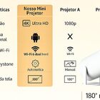 Projetor 4k 1080p Portatil Wifi Bluetooth Cor Branco