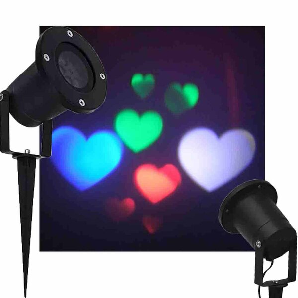 Projetor Led Holografico Coraçao Coloridos Festa Show Luz Eve