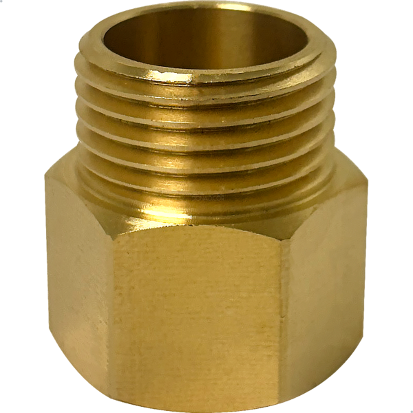 Prolongador Curto 11mm Rosca 1/2 Pol Latão Extensor Conexão T