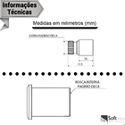 Prolongador De Registro Padrão Deca 16 Estrias 1 Pistão