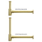 Prolongador De Sifão Metálico (line Dourado Fosco)