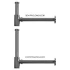 Prolongador De Sifão Metálico (line Grafite Fosco)