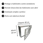 Proteção Hidrômetro Tela Moeda Com Porta Cadeado 60x40cm