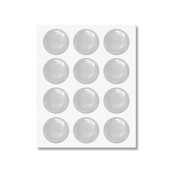 Protetor Adesivo De Eva Redondo 30mm 12 Unidades Transparente