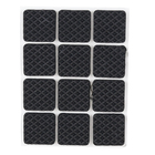 Protetor Antideslizante Quadrado Preto 19x19mm 3M 12 peças