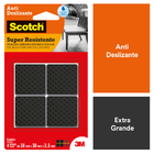 Protetor Antideslizante Quadrado Preto 38x38cm Autoadesivo Scotch 3M 4 peças