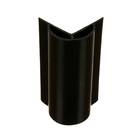 Protetor Cantoneira de PVC Flexível Abas Iguais Amarelo e Preto 60cm Tecnoperfil