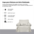Protetor Capa De Sofá 1 Lugar Brim Algodão Ajustável Com Laço