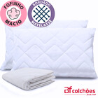 Protetor De Colchão + Capa De Travesseiro Casal 100 Impermeáv