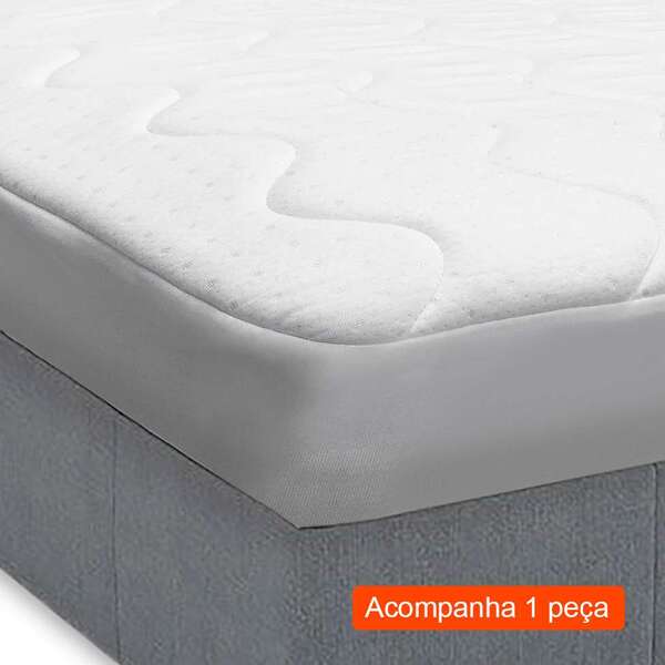 Protetor De Colchão Casal Flor De Algodão Branco