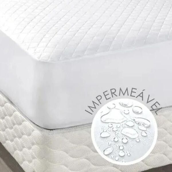 Protetor De Colchão Impermeável Casal Queen  Branco
