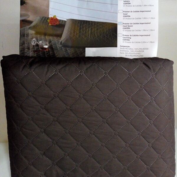 Protetor De Colchão Impermeável Casal Queen  Marrom
