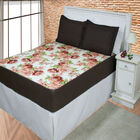 Protetor De Colchão Impermeável King Floral Tabaco Enxovais A